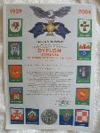 Dyplom uznania za obron� Ojczyzny w 1939 roku nadany Stanis�awowi Gosowi przez Zarz�d G��wny Zwi�zku Kombatant�w R.P. i By�ych Wi�ni�w Politycznych z okazji przypadaj�cej 1 wrze�nia 2004 r. 65. rocznicy wybuchu II wojny �wiatowej (dok. ze zb. rodzinnych).