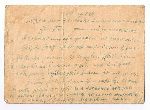 Awers karty pocztowej z tre�ci� wiadomo�ci J�zefa Kosmalskiego do �ony Franciszki napisanej w dniu 27 sierpnia 1939 r. z miejsca mobilizacji 70 pu�ku piechoty w Pleszewie (dok. ze zb. rodzinnych).