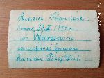 Rewers fotografii Franciszka Rzepiaka, m�odszego brata Albina Rzepiaka, jako �o�nierza Wojska Polskiego, przed 1939 r. (ze zb. rodzinnych).
