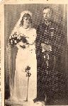 Antoni Burkiewicz z �on� Ann� w dniu �lubu, 5 listopada 1938 r. (fot. ze zb. rodzinnych).