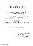 Dyplom nadania Srebrnego Medalu za D�ugoletni� S�u�b� kpt. J�zefowi Rodzeniowi wystawiony 11 listopada 1938 r. (dok. ze zb. Mariana Ropejki).