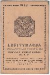 Legitymacja upowa�niaj�ca do noszenia odznaki pami�tkowej 69 pu�ku piechoty wystawiona w 1934 r. st. sier�. Boles�awowi Siejkowskiemu (dok. ze zb. Miejskiej Biblioteki Publicznej w W�growie).