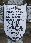 Franciszek Rybacki upami�tniony na imiennej tablicy epitafijnej na jednej z mogi� zbiorowych cmentarza wojennego w Budach Starych. Stan z dn. 25. 12. 2005 r. (fot. Marcin Prengowski).