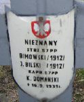 Bimowski, upami�tniony na imiennej tablicy epitafijnej na kwaterze wojennej na cmentarzu rzymskokatolickim w Rybnie. Stan z 2005r.