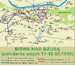 Pozycje i kierunki przemarszu oddzia��w 26 Dywizji Piechoty, do kt�rej przydzielono Leona Wasiaka, w ko�cowej fazie bitwy nad Bzur� w dniach 17-18 wrze�nia 1939 r. (�r�d�o: Wikipedia).