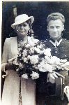 Leonard �ysz z �on� Bo�enn� Mari� z Kwiatkowskich w dniu ich �lubu zawartego w Brze�ciu nad Bugiem (fot. ze zb. rodzinnych Krzysztofa J. Kwiatkowskiego).