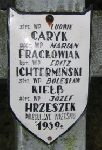 Marian Fr�ckowiak, upami�tniony na imiennej tablicy epitafijnej na wydzielonej kwaterze na cmentarzu rzymskokatolickim w Juliopolu.