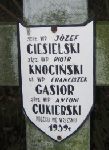 Piotr Knoci�ski, upami�tniony na imiennej tablicy epitafijnej na wydzielonej kwaterze na cmentarzu rzymskokatolickim w Juliopolu.
