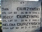 Tablica nagrobna na rodzinnym grobowcy rodziny Ciurzy�skich - cm. parafialny w Kamionie.