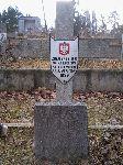 Alfons Misio�ek, upami�tniony na imiennej tablicy epitafijnej na cmentarzu wojennym w Laskach (fot. M. Prengowski, 4.12.2011)