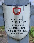 A. �wiertnia, upami�tniony na imiennej tablicy epitafijnej na kwaterze wojennej na cmentarzu rzymskokatolickim w Rybnie. Stan z 2005r.
