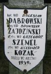 Aleksander Kozak, upami�tniony na imiennej tablicy epitafijnej na wydzielonej kwaterze na cmentarzu rzymskokatolickim w Juliopolu.