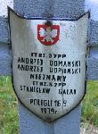 Andrzej Dopie�ski, upami�tniony na imiennej tablicy epitafijnej na kwaterze wojennej na cmentarzu rzymskokatolickim w Rybnie. Stan z 2005r.