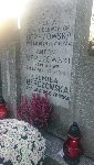 Kpt. Antoni Berezowski upami�tniony na imiennej tablicy epitafijnej grobu rodzinnego na Cmentarzu Br�dnowskim w Warszawie (ul. �w. Wincentego). Stan z dn. 8 listopada 2018 r. (fot. udost�pni�: Jacek Redlich).
