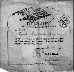 Dyplom odznaki pami�tkowej 55 pu�ku piechoty wydany kpr. W�adys�awowi Muszkiecie 25 sierpnia 1934 r. (dok. ze zb. rodzinnych).