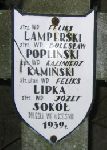 Feliks Lamperski, upami�tniony na imiennej tablicy epitafijnej na wydzielonej kwaterze na cmentarzu rzymskokatolickim w Juliopolu. 