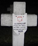 Franciszek Witek upami�tniony na imiennej tabliczce epitafijnej na jednej z mogi� zbiorowych cmentarza wojennego w Sochaczewie - Trojanowie, Al. 600-lecia. Stan z dn. 18 maja 2005 r. (fot. Marcin Prengowski).