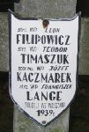J�zef Kaczmarek, upami�tniony na imiennej tablicy epitafijnej na wydzielonej kwaterze na cmentarzu rzymskokatolickim w Juliopolu.
