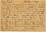 Karta pocztowa adresowana do Franciszka Kowalczyka w Bydgoszczy nadana 8 sierpnia 1939 r. z poczty w Solcu Kujawskim przez mjr. Ryszarda Korza�skiego, s. 2 (fot. udost�pniona Redakcji Portalu przez Pani� Krystyn� Kowalczyk; obecnie w zbiorach Muzeum Ziemi Sochaczewskiej i Pola Bitwy nad Bzur�).