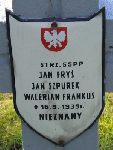 Jan Fry�, upami�tniony na imiennej tablicy epitafijnej na kwaterze wojennej na cmentarzu rzymskokatolickim w Rybnie. Stan z 2005r.
