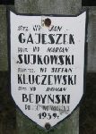 Jan Gajeszek, upami�tniony na imiennej tablicy epitafijnej na wydzielonej kwaterze na cmentarzu rzymskokatolickim w Juliopolu.