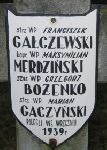 Maksymilian Merdzi�ski, upami�tniony na imiennej tablicy epitafijnej na wydzielonej kwaterze na cmentarzu rzymskokatolickim w Juliopolu.