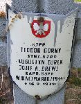 Teodor G�rny, upami�tniony na imiennej tablicy epitafijnej na kwaterze wojennej na cmentarzu rzymskokatolickim w Rybnie. Stan z 2005r.