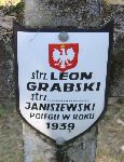 Leon Grabski, upami�tniony na imiennej tablicy epitafijnej na cmentarzu wojennym w Granicy. Stan z 2005r.