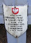 Leonard D�browski, upami�tniony na imiennej tablicy epitafijnej na kwaterze wojennej na cmentarzu rzymskokatolickim w Rybnie. Stan z 2005r.