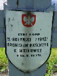Kazimierz Wojkiewicz, upami�tniony na imiennej tablicy epitafijnej na kwaterze wojennej na cmentarzu rzymskokatolickim w Rybnie. Stan z 2005r.