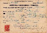 Metryka urodzenia i chrztu Stanis�awa Matuszczaka wydana 15 stycznia 1949 r. przez proboszcza parafii rzymskokatolickiej Ko�minek (dok. ze zb. rodzinnych).