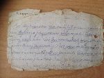 Awers karty pocztowej do Ewy Kostki z informacj� o okoliczno�ciach zagini�cia jej m�a, ppor. W�adys�awa Kostki, nadanej 13 grudnia 1941 r. z niemieckiego obozu jenieckiego przez por. Kazimierza Or�owskiego, by�ego dow�dc� 2 kompanii ckm 62 pu�ku piechoty (dok. ze zb. rodzinnych).