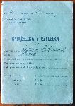 Ksi��eczka strzelecka ckm wydana strz. Edmundowi ��cznemu w trakcie s�u�by wojskowej w kompanii ckm 61 pu�ku piechoty (dok. ze zb. rodzinnych).