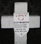 J�zef B�aszczyk, upami�tniony na imiennej tablicy epitafijnej na cmentarzu wojennym w Sochaczewie - Trojanowie, Al. 600-lecia. Stan z 2005 r.