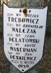 Abusz Waserman upami�tniony na imiennej tabliczce epitafijnej na jednej z mogi� zbiorowych cmentarza wojennego w Radziwi�ce. Stan z dn. 25. 12. 2004 r. (fot. Marcin Prengowski).