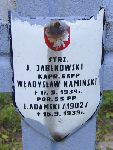 J. Jab�kowski, upami�tniony na imiennej tablicy epitafijnej na kwaterze wojennej na cmentarzu rzymskokatolickim w Rybnie. Stan z 2005r.