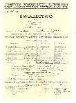 �wiadectwo uko�czenia przez Jerzego Kentzera Szko�y Podchor��ych Rezerwy Kawalerii Centrum Wyszkolenia Kawalerii w Grudzi�dzu wystawione dn. 15 lipca 1938 r. (dok. ze zb. rodzinnych).