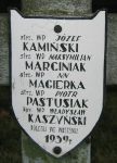 Piotr Pastusiak, upami�tniony na imiennej tablicy epitafijnej na wydzielonej kwaterze na cmentarzu rzymskokatolickim w Juliopolu.
