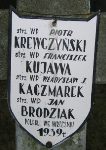 Piotr Krewczy�ski, upami�tniony na imiennej tablicy epitafijnej na wydzielonej kwaterze na cmentarzu rzymskokatolickim w Juliopolu.