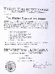 �wiadectwo uko�czenia Wy�szego Kursu Dziennikarskiego przy Wy�szej Szkole Handlowej w Poznaniu wystawione Florianowi Jernasowi dn. 17 czerwca 1935 r. (dok. ze zb. rodzinnych).