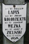 Boles�aw Lapis, upami�tniony na imiennej tablicy epitafijnej na wydzielonej kwaterze na cmentarzu rzymskokatolickim w Juliopolu.