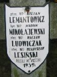 W�adys�aw Lesi�ski, upami�tniony na imiennej tablicy epitafijnej na wydzielonej kwaterze na cmentarzu rzymskokatolickim w Juliopolu.