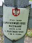 Feliks Marciniak, upami�tniony na imiennej tablicy epitafijnej na kwaterze wojennej na cmentarzu rzymskokatolickim w Rybnie. Stan z 2005r.