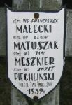 J�zef Piechli�ski, upami�tniony na imiennej tablicy epitafijnej na wydzielonej kwaterze na cmentarzu rzymskokatolickim w Juliopolu.