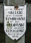 Jan Or�owski, upami�tniony na imiennej tablicy epitafijnej na wydzielonej kwaterze na cmentarzu rzymskokatolickim w Juliopolu.