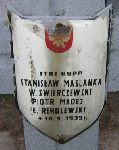 Piotr Madej, upami�tniony na imiennej tablicy epitafijnej na kwaterze wojennej na cmentarzu rzymskokatolickim w Rybnie. Stan z 2005r.