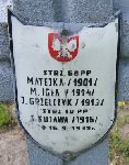 Matejka, upami�tniony na imiennej tablicy epitafijnej na kwaterze wojennej na cmentarzu rzymskokatolickim w Rybnie. Stan z 2005r.