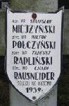 Stanis�aw Miej�y�ski, upami�tniony na imiennej tablicy epitafijnej na wydzielonej kwaterze na cmentarzu rzymskokatolickim w Juliopolu.