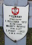 Franciszek Mielczarek, upami�tniony na imiennej tablicy epitafijnej na kwaterze wojennej na cmentarzu rzymskokatolickim w Rybnie. Stan z 2005r.