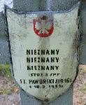 St. Paworski, upami�tniony na imiennej tablicy epitafijnej na kwaterze wojennej na cmentarzu rzymskokatolickim w Rybnie. Stan z 2005r.
